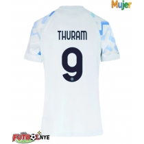 Camiseta Inter Milan Marcus Thuram #9 Visitante Equipación para mujer 2025-26 manga corta